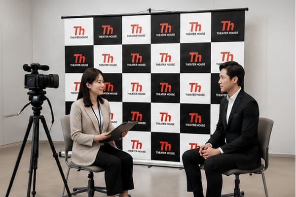 インタビュー・撮影背景に使うデザインスクリーン