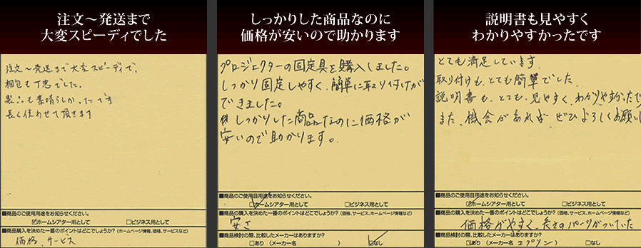 注文～発送まで大変スピーディでした