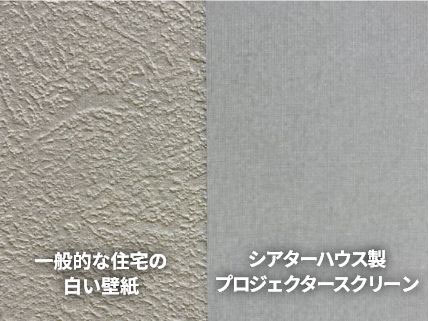 白い壁紙とスクリーンの違い