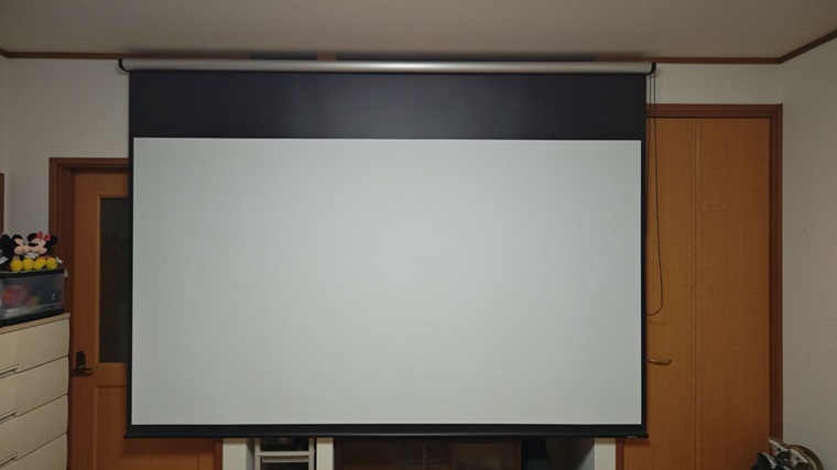 目の前に広がる大スクリーンに大変満足！